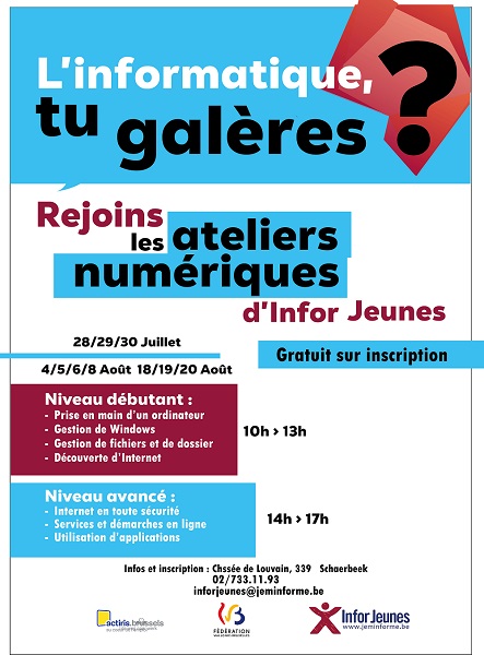 Ateliers numériques Infor Jeunes été 2025