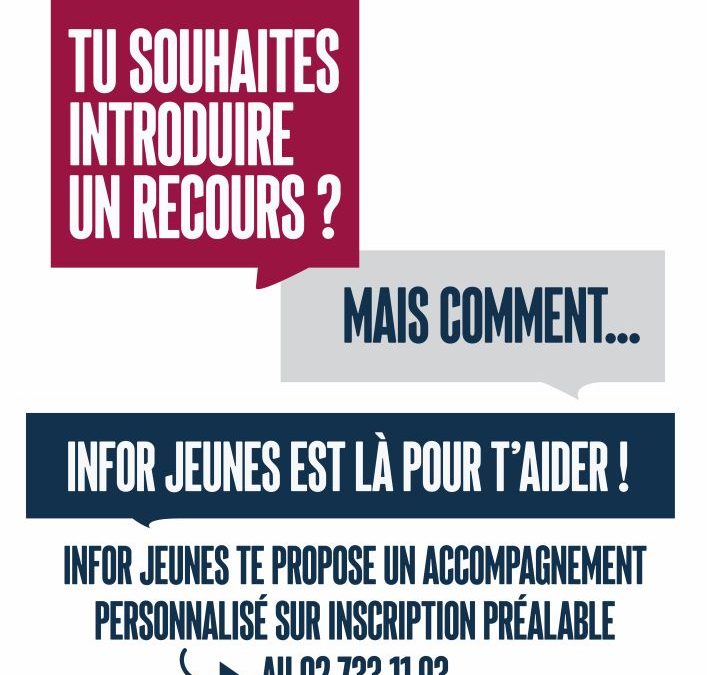 Recours en secondaire, en supérieur ou en enseignement pour adultes : on vous accompagne !